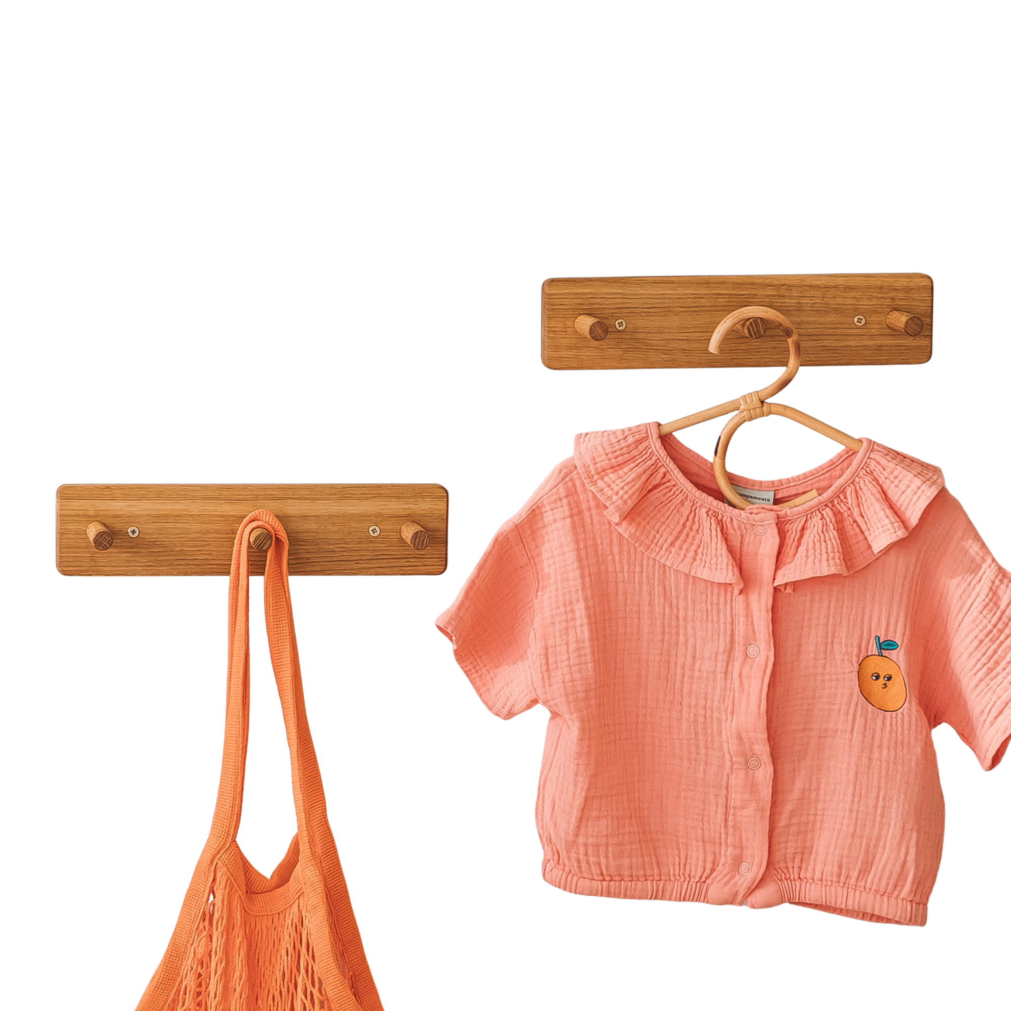 MINICAMP Kleiderbügel aus massiver Eiche | 2er-Pack