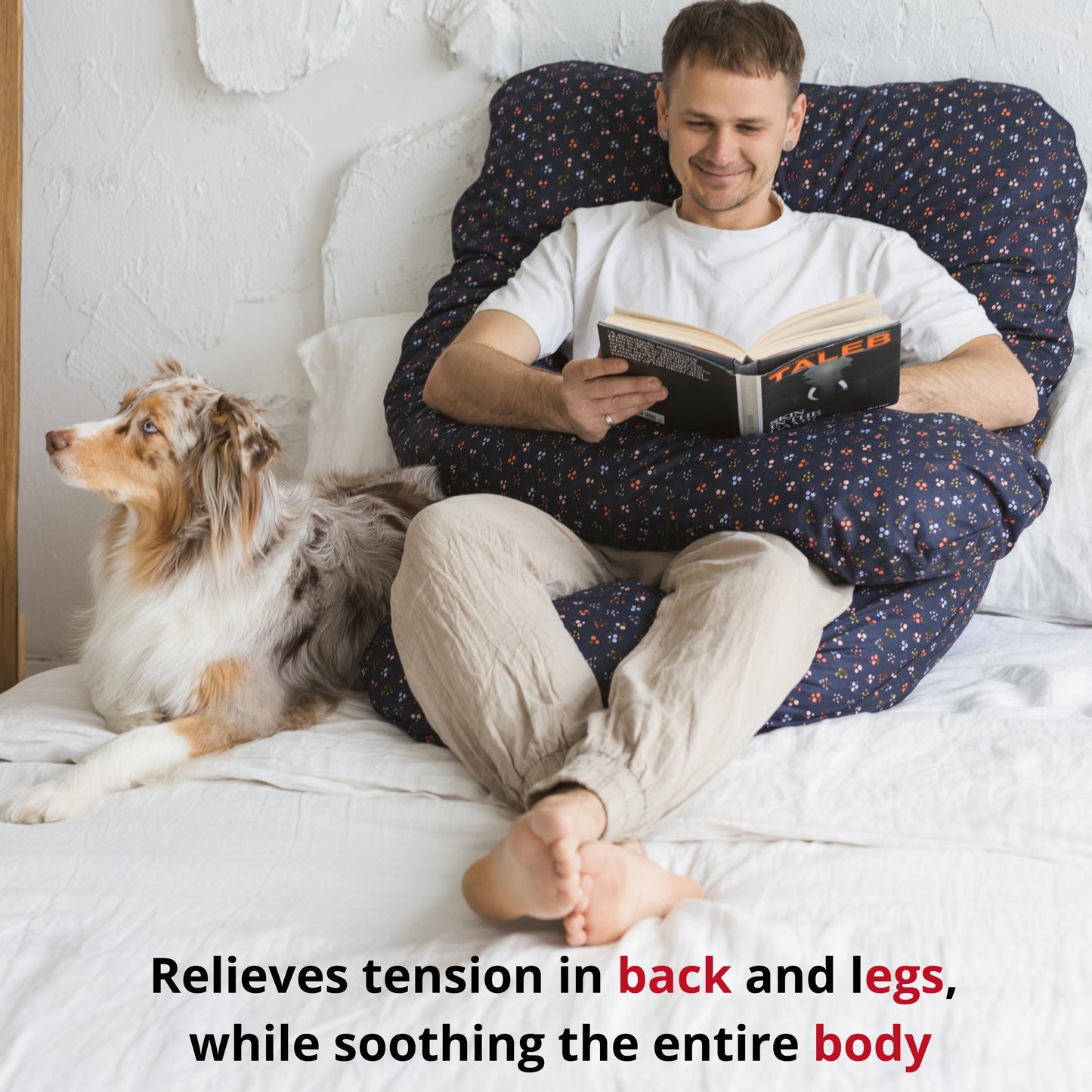 MINICAMP Komfortkissen für Damen und Herren mit Bio-Bezug in Marineblau | Kapok- oder PES-Füllung