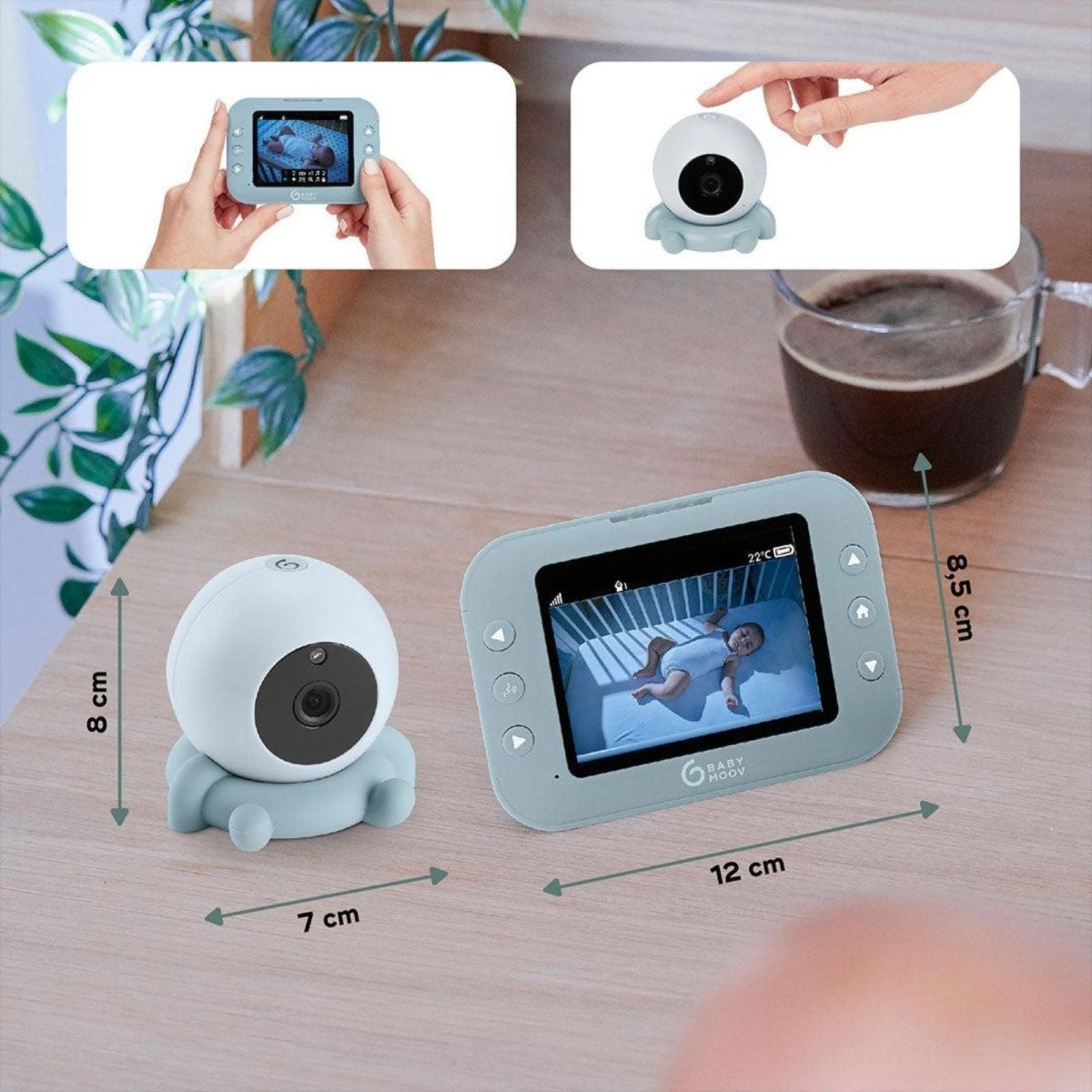 Babymoov Babyphone Yoo Roll Twin Bundle - 2 Camera