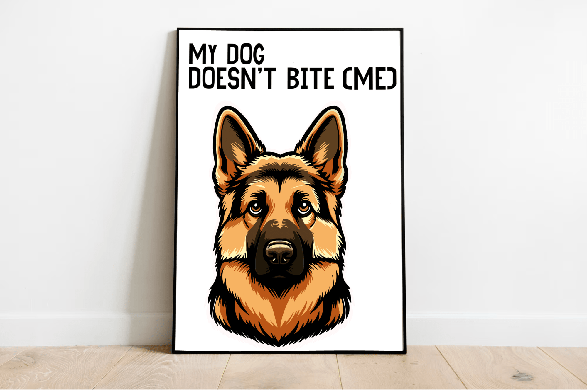 Loyal Companion Quirks – Funny German Shepherd Art Print