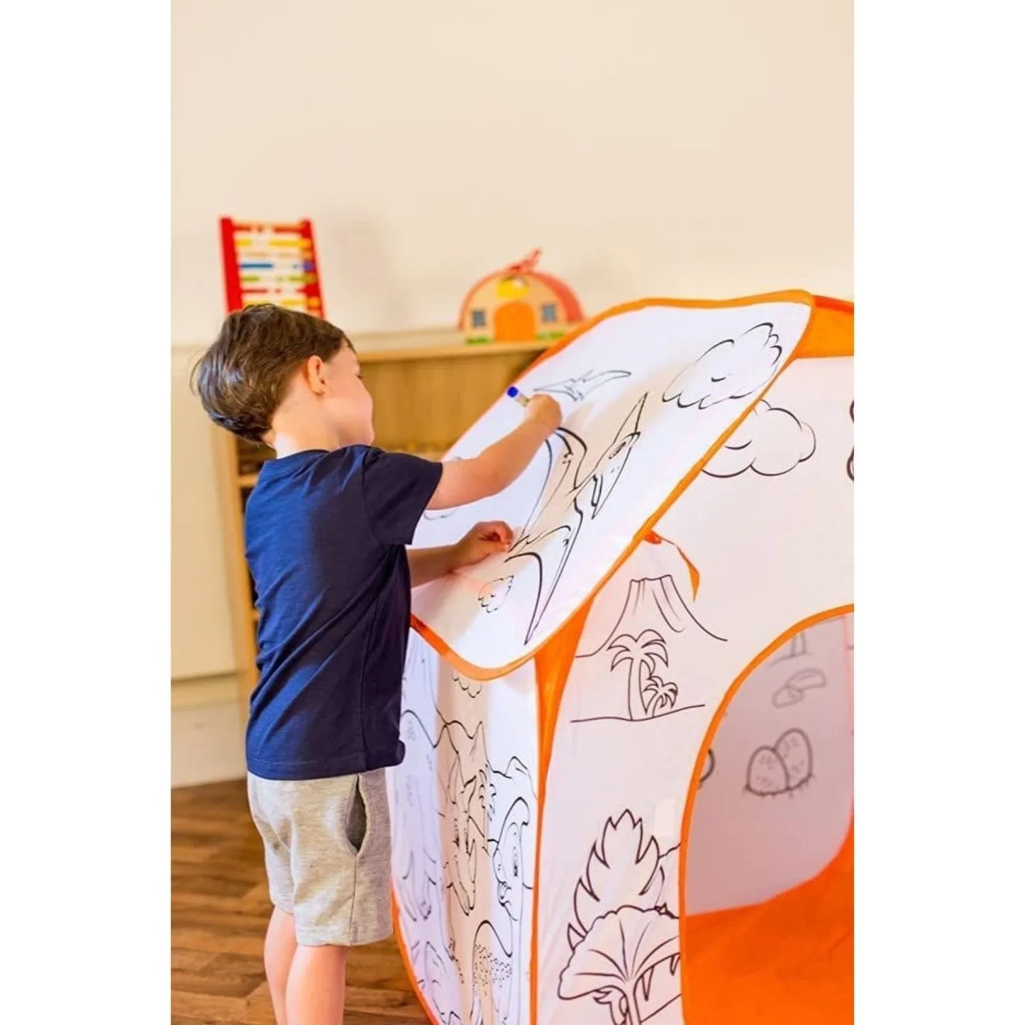 One For Fun Colour Your Own Play Tent - Dinosaur