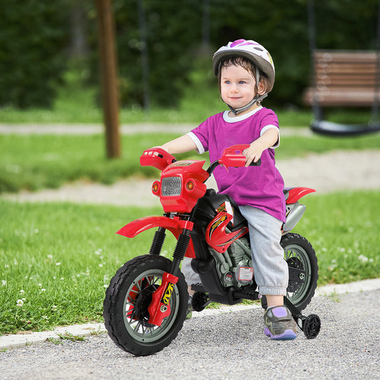 HOMCOM Electrifying Ride: 6V Motorbike for Petite Thrill-Seekers, Battery-Powered Scarlet Scooter-0