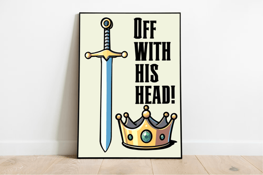 Regal Reprisal – Bold Sword and Crown Royalty Art Print