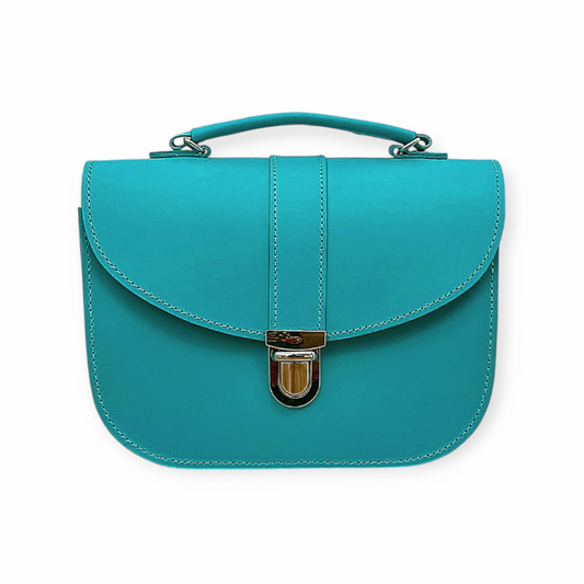Olympia Handmade Leather Bag - Teal-0