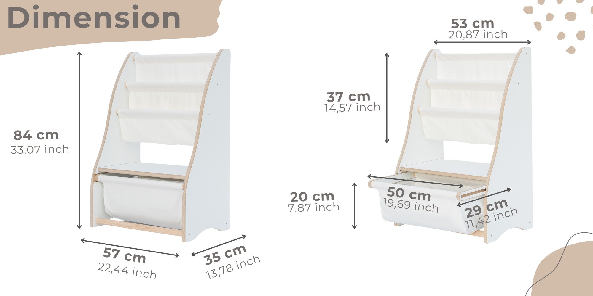 MAMOI® bookshelf for children, book shelf, wall shelf, children's bookshelf, book box for children's room, wooden book bench, children's furniture for small children-1