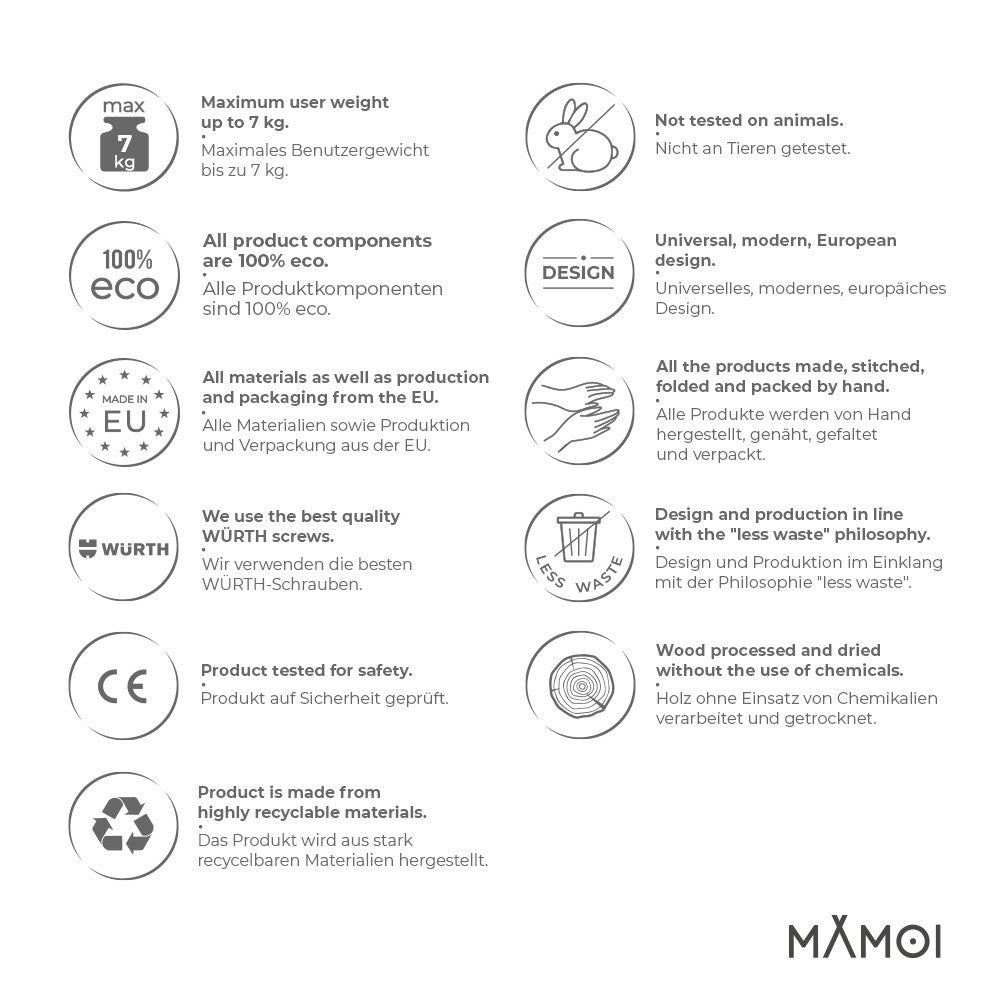 MAMOI® Book shelf for kids Beige, Bookcase for childrens room, Small bookshelf for toddler, Child bookcases and shelves, Wall stand storage and furniture for bedroom-3