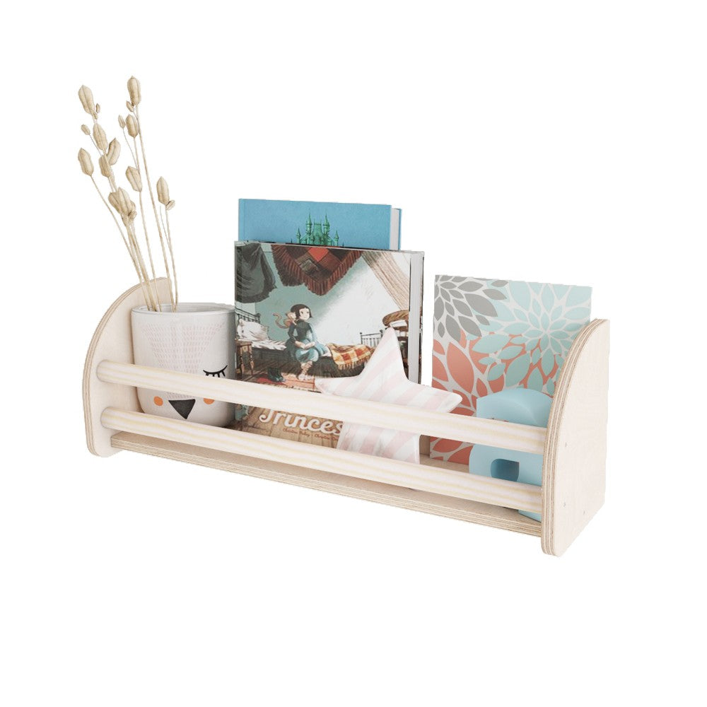 MAMOI® Book shelf for kids, Bookcase for childrens room, Small bookshelf for toddler, Child bookcases and shelves, Wall stand storage and furniture for bedroom-0