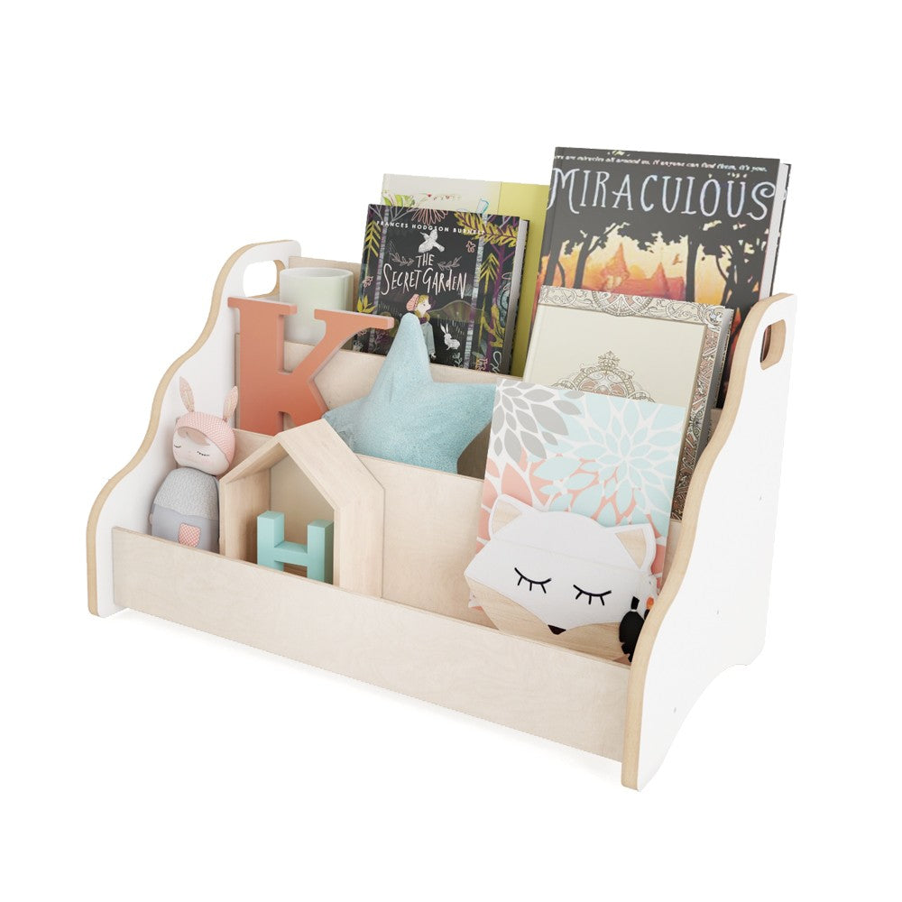 MAMOI® Book shelf for kids, Bookcase for childrens room, Small bookshelf for toddler, Child bookcases and shelves, Wall stand storage and furniture for bedroom-0