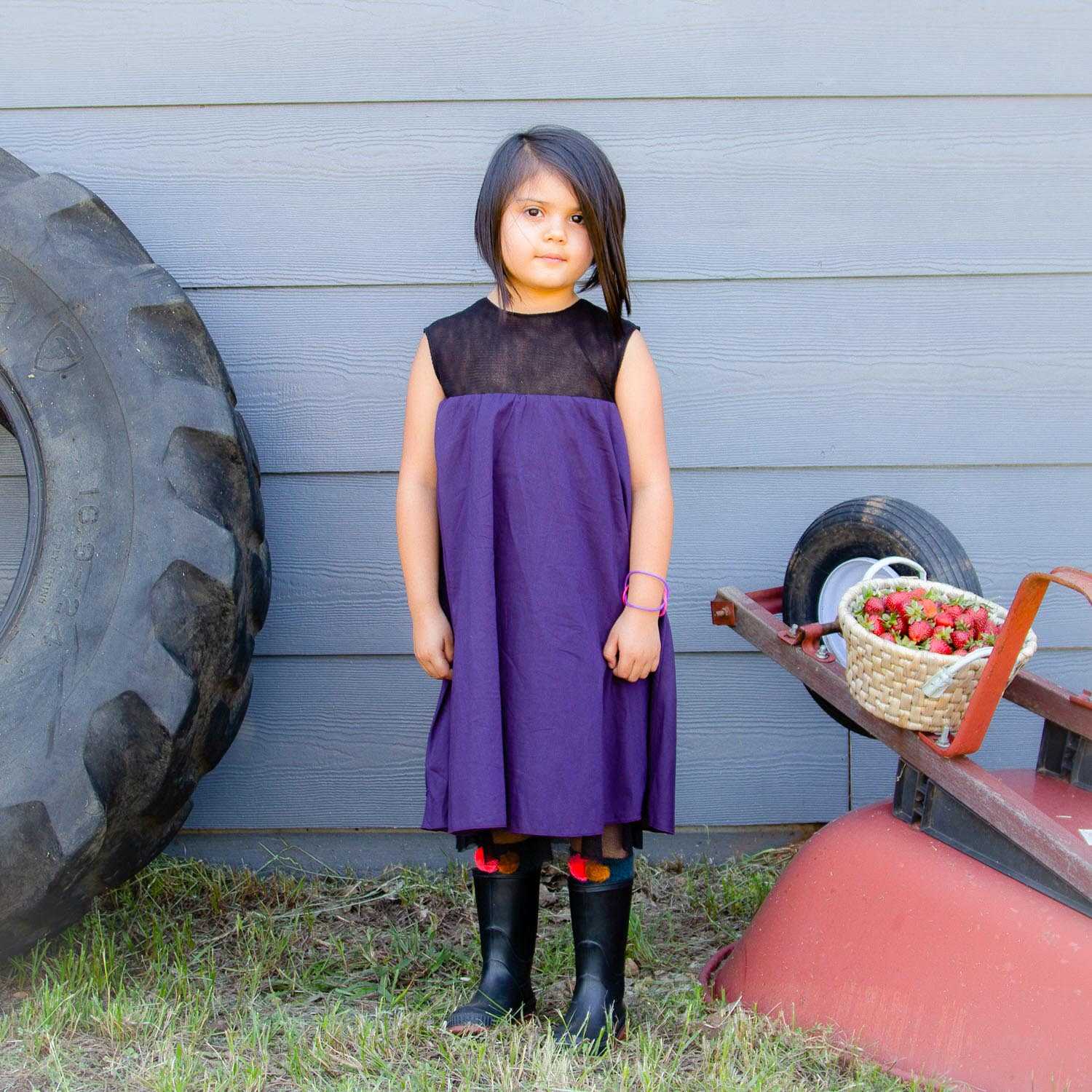Purple Dress for Girls-1