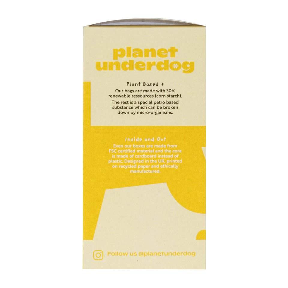 60 Planet Underdog Compostable Dog Poop Bags - Yellow Box - mezetto