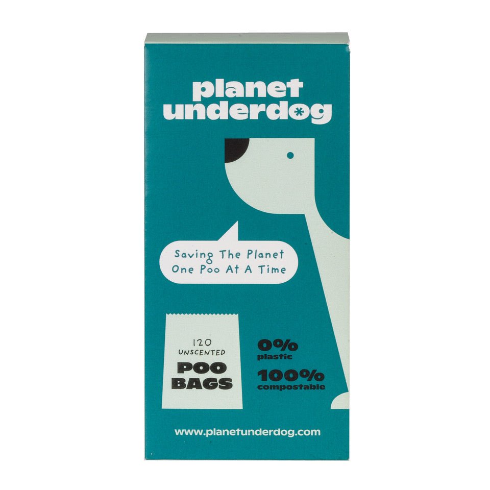 60 Planet Underdog Compostable Dog Poop Bags - Green Box - mezetto