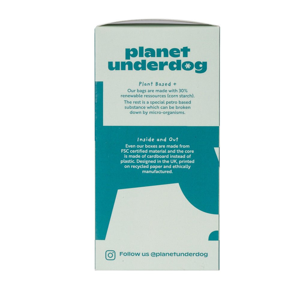 60 Planet Underdog Compostable Dog Poop Bags - Green Box - mezetto