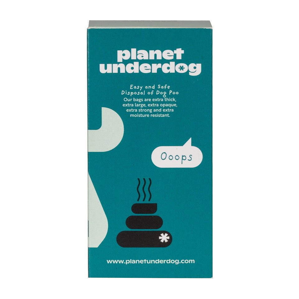 120 Planet Underdog Compostable Dog Poop Bags - Green Box - mezetto