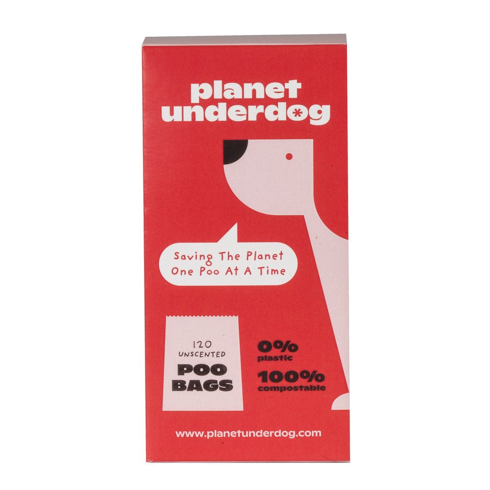 60 Planet Underdog Compostable Dog Poop Bags - Red Box - mezetto
