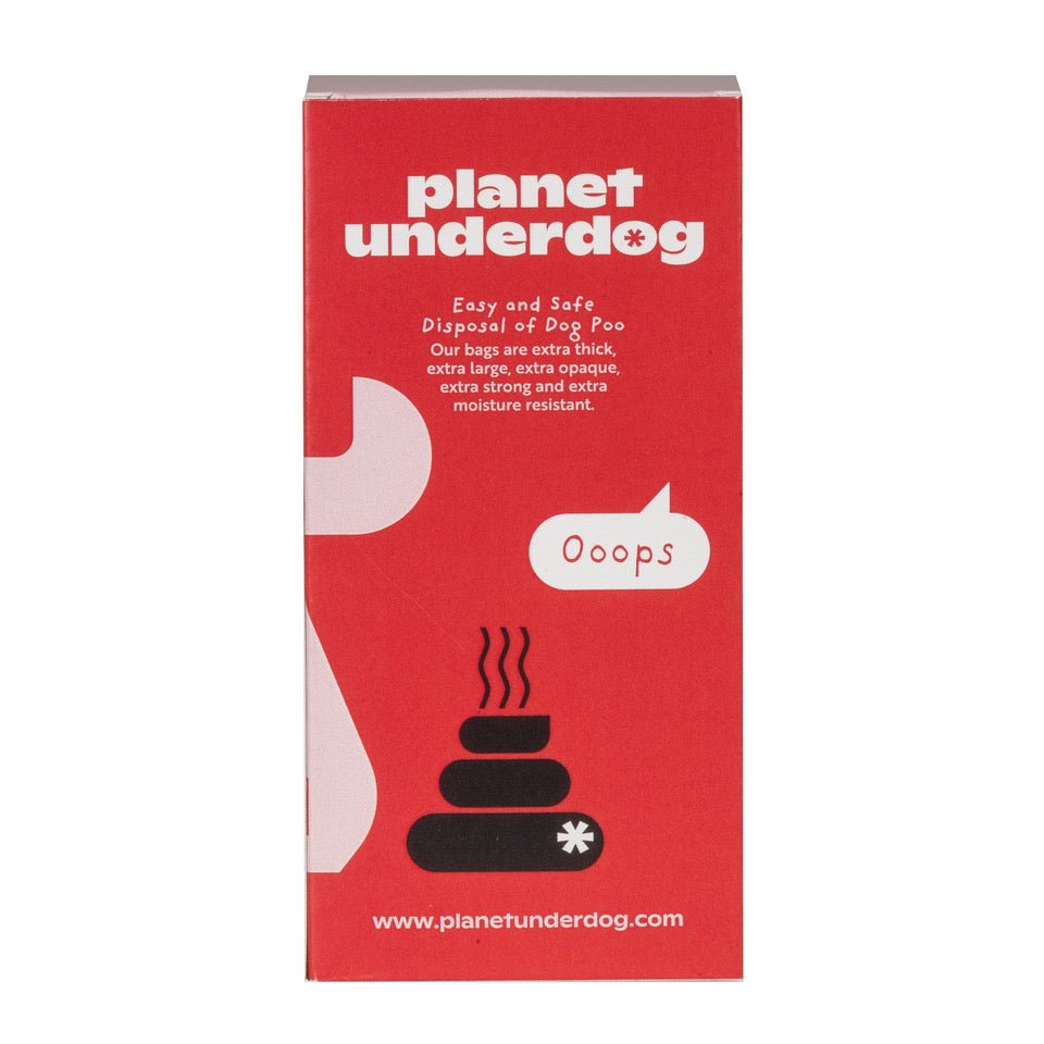 60 Planet Underdog Compostable Dog Poop Bags - Red Box - mezetto