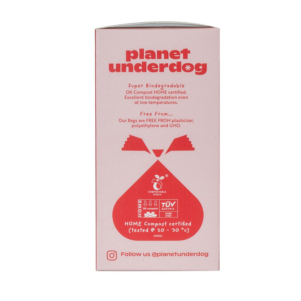 60 Planet Underdog Compostable Dog Poop Bags - Red Box - mezetto