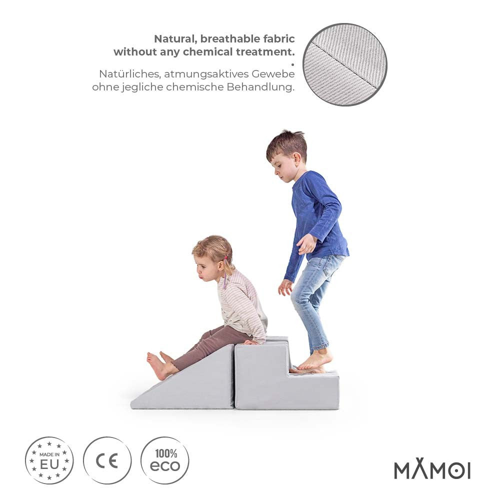 MAMOI® Baby Climbing Blocks | Foam Play Set | Climbing Blocks for Baby Softplay Set | Soft Play Slide and Step Set | Climbing Blocks for Toddlers | 100% ECO | Made in EU-1