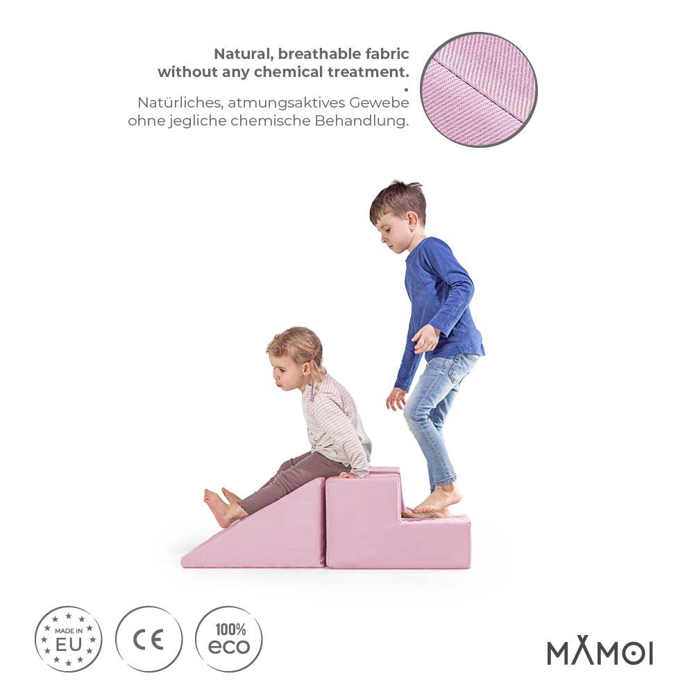 MAMOI® Baby Climbing Blocks | Foam Play Set | Climbing Blocks for Baby Softplay Set | Soft Play Slide and Step Set | Climbing Blocks for Toddlers | 100% ECO | Made in EU-1