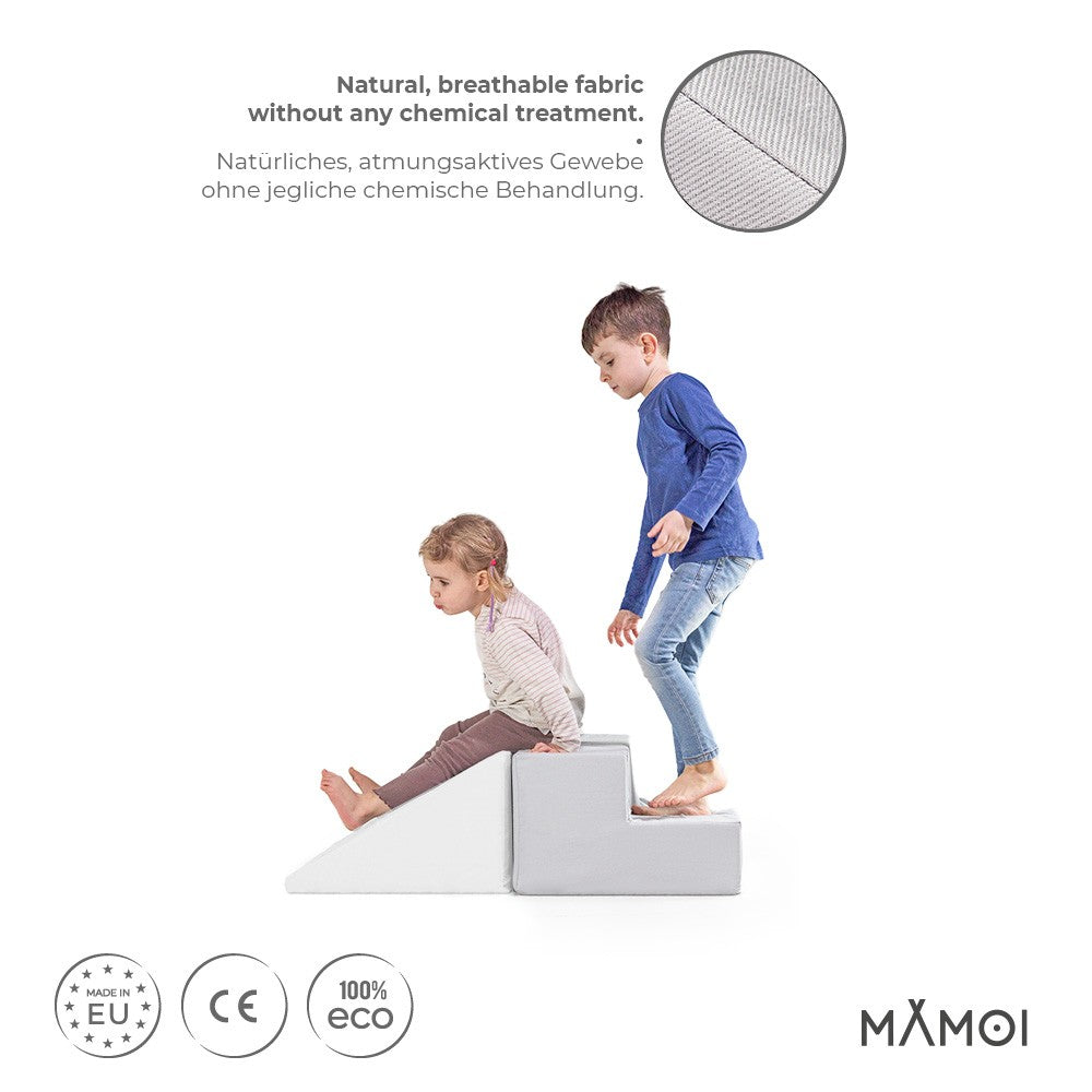 MAMOI® Baby Climbing Blocks | Foam Play Set | Climbing Blocks for Baby Softplay Set | Soft Play Slide and Step Set | Climbing Blocks for Toddlers | 100% ECO | Made in EU-1