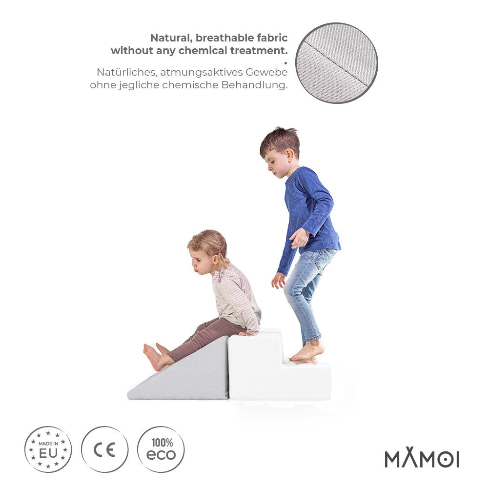 MAMOI® Baby Climbing Blocks | Foam Play Set | Climbing Blocks for Baby Softplay Set | Soft Play Slide and Step Set | Climbing Blocks for Toddlers | 100% ECO | Made in EU-1