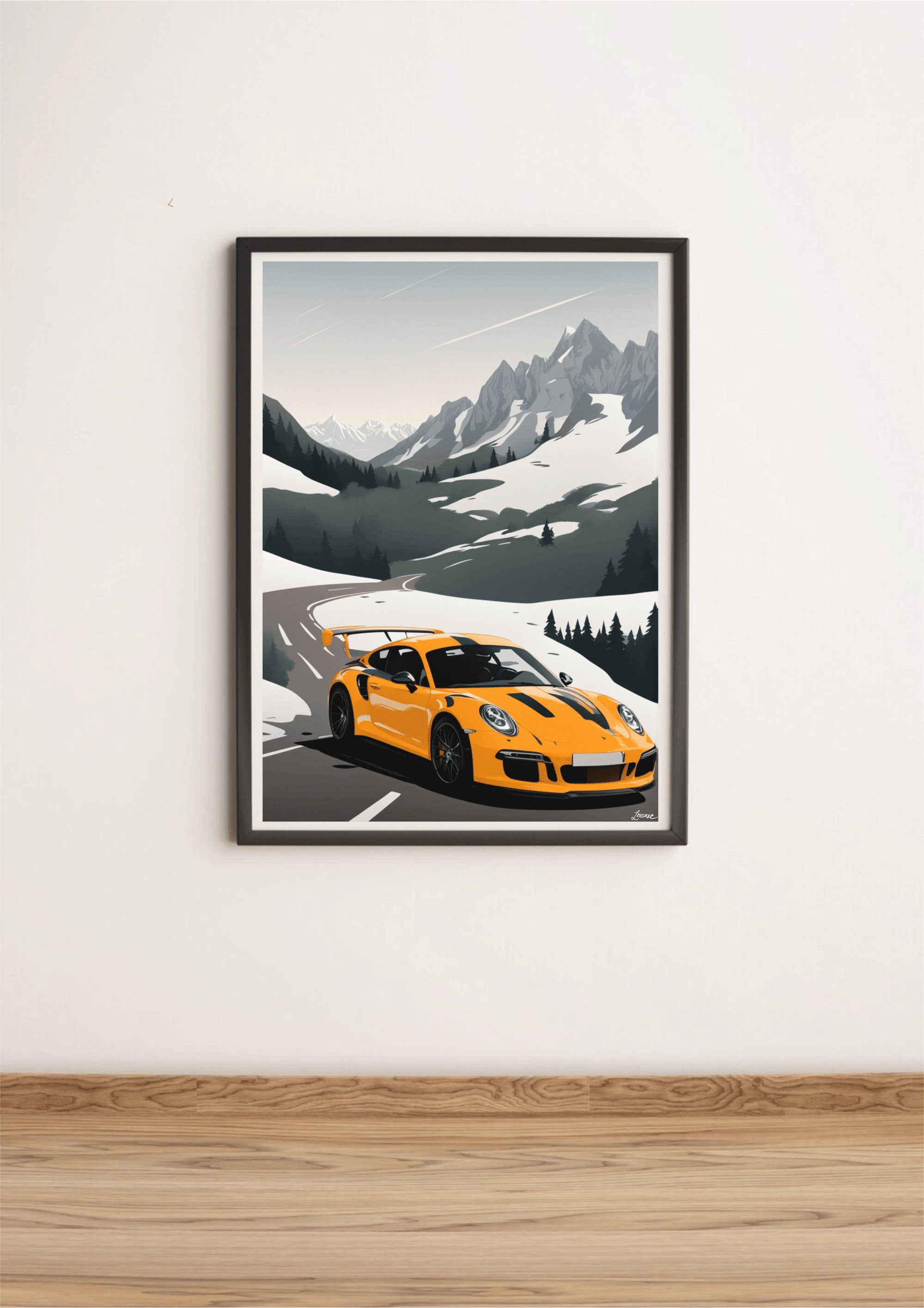 Alpine Drive Wall Art | Luxury Sports Car Print | A3 A4 A5