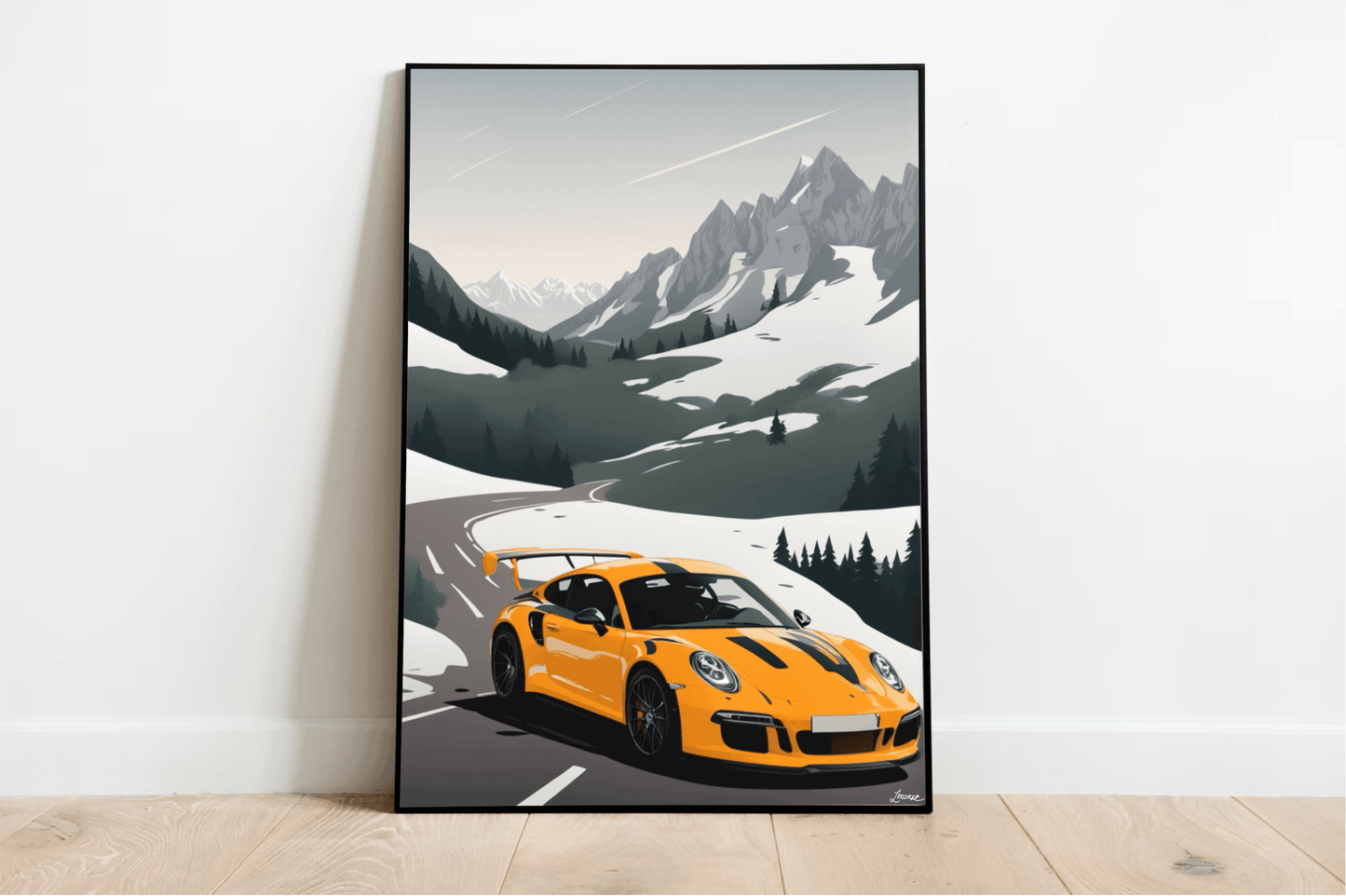 Alpine Drive Wall Art | Luxury Sports Car Print | A3 A4 A5