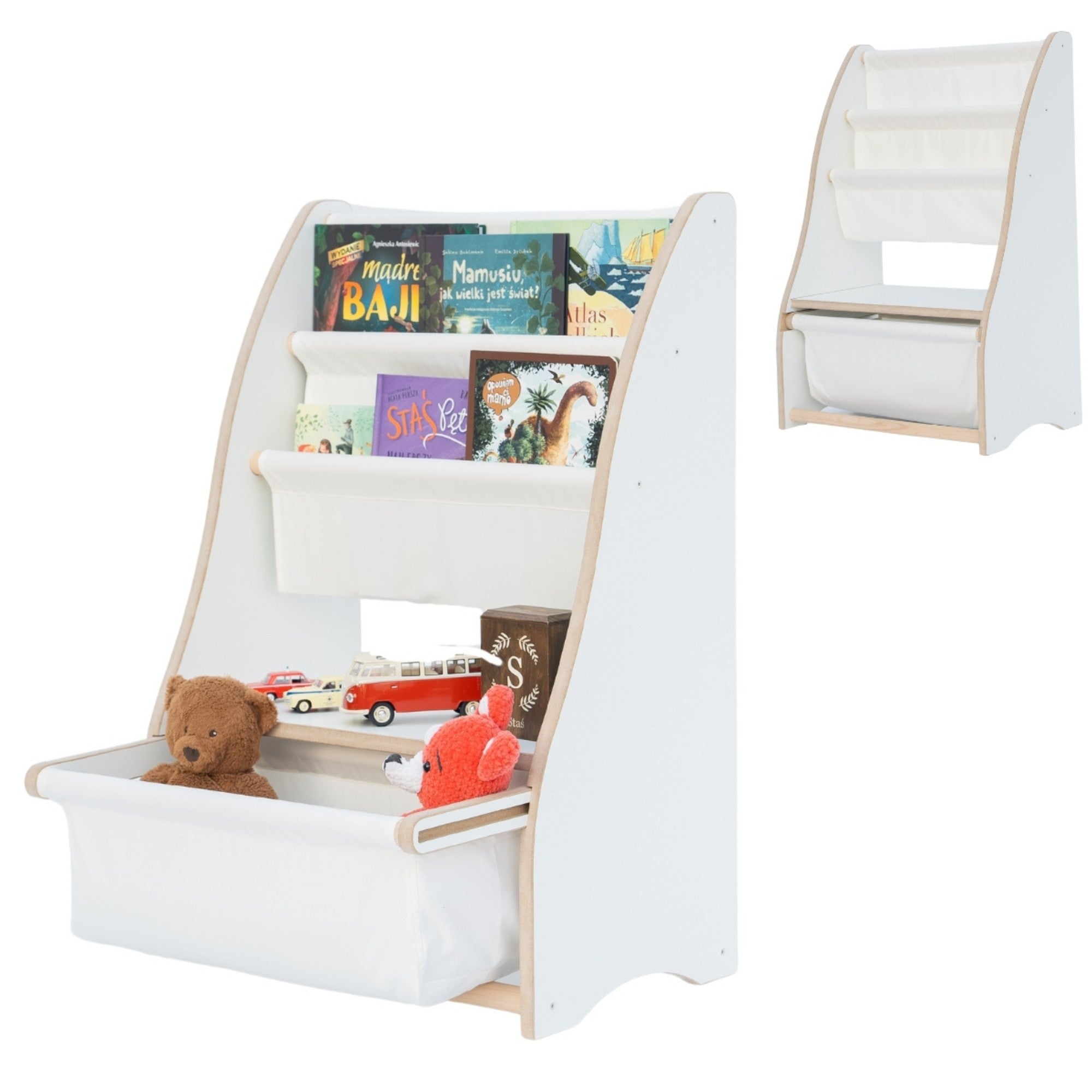 MAMOI® bookshelf for children, book shelf, wall shelf, children's bookshelf, book box for children's room, wooden book bench, children's furniture for small children-0