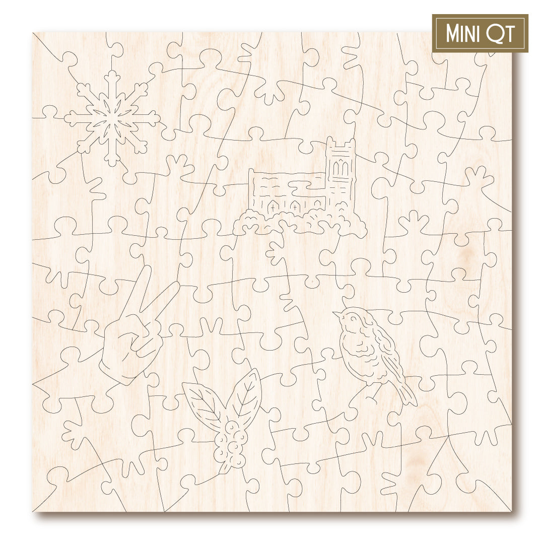 Snow Scene with Robins MINI QT