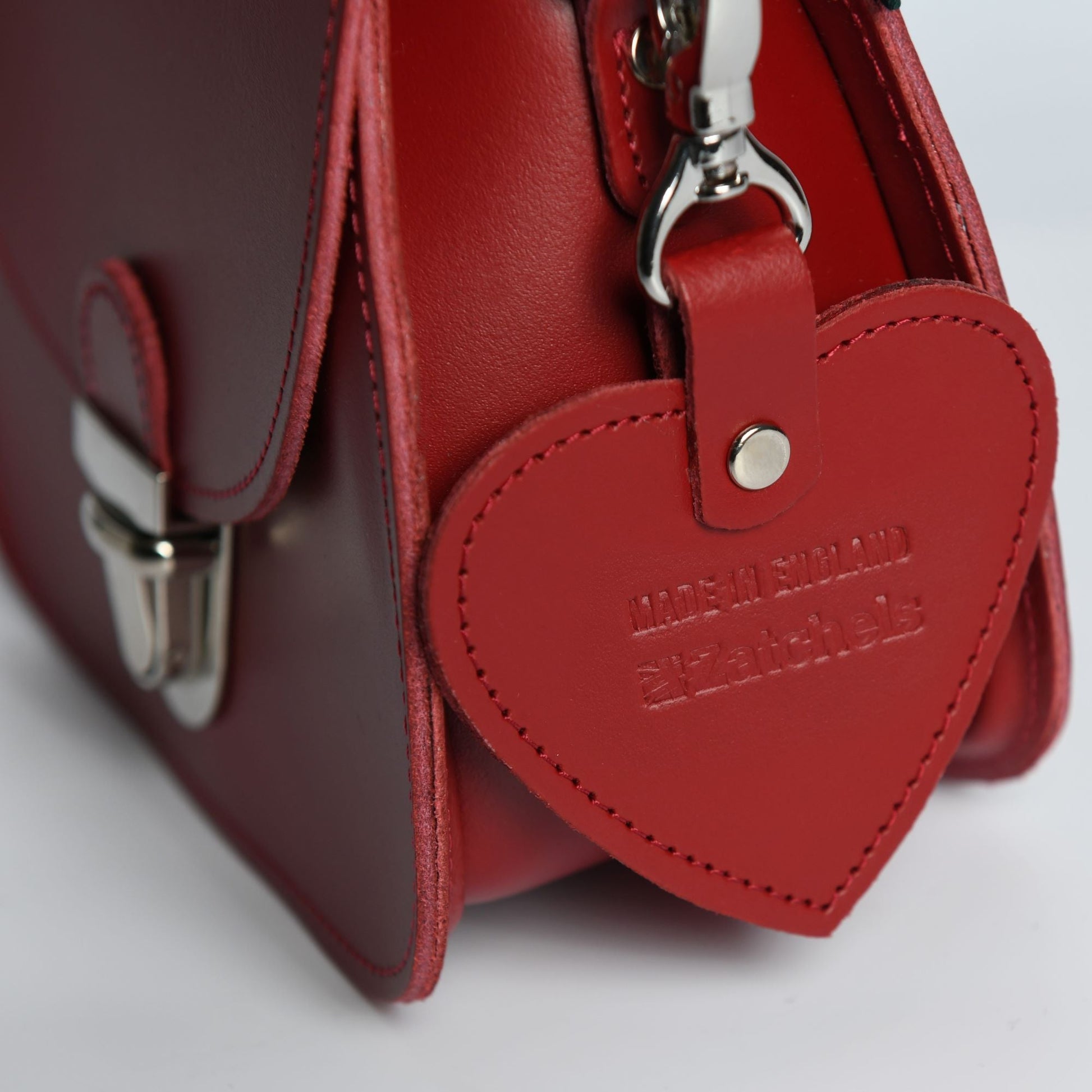 Red Leather Heart Charm with Gift Box-2