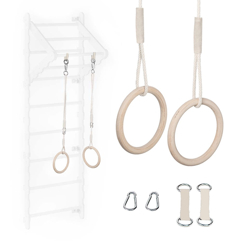 MAMOI® Trapeze bar baby swing, Indoor gymnastic rings, Monkey bars gorilla gym, Gymnastics pull up equipment for kids, Olympic rings and swings for calisthenics-0