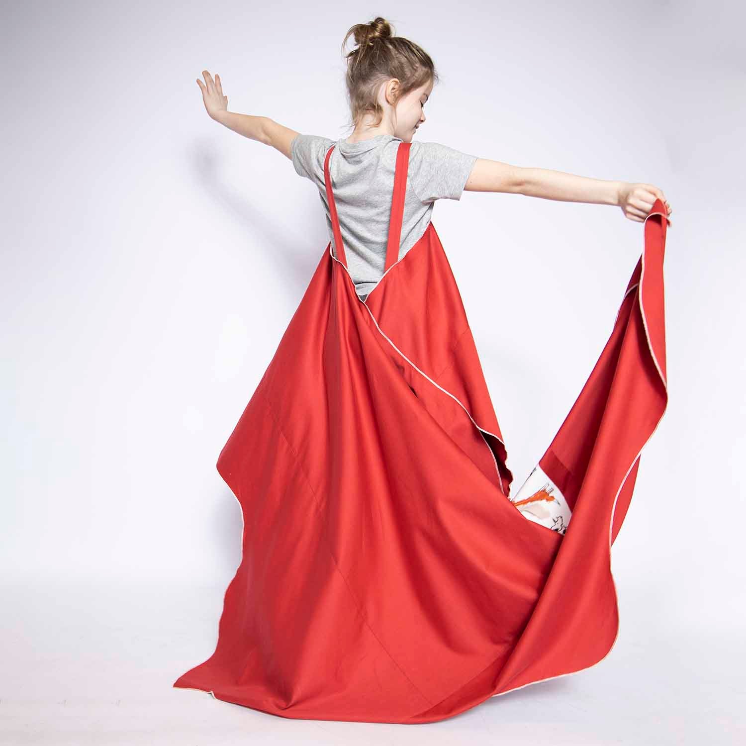 Red Zero-Waste Dress-2