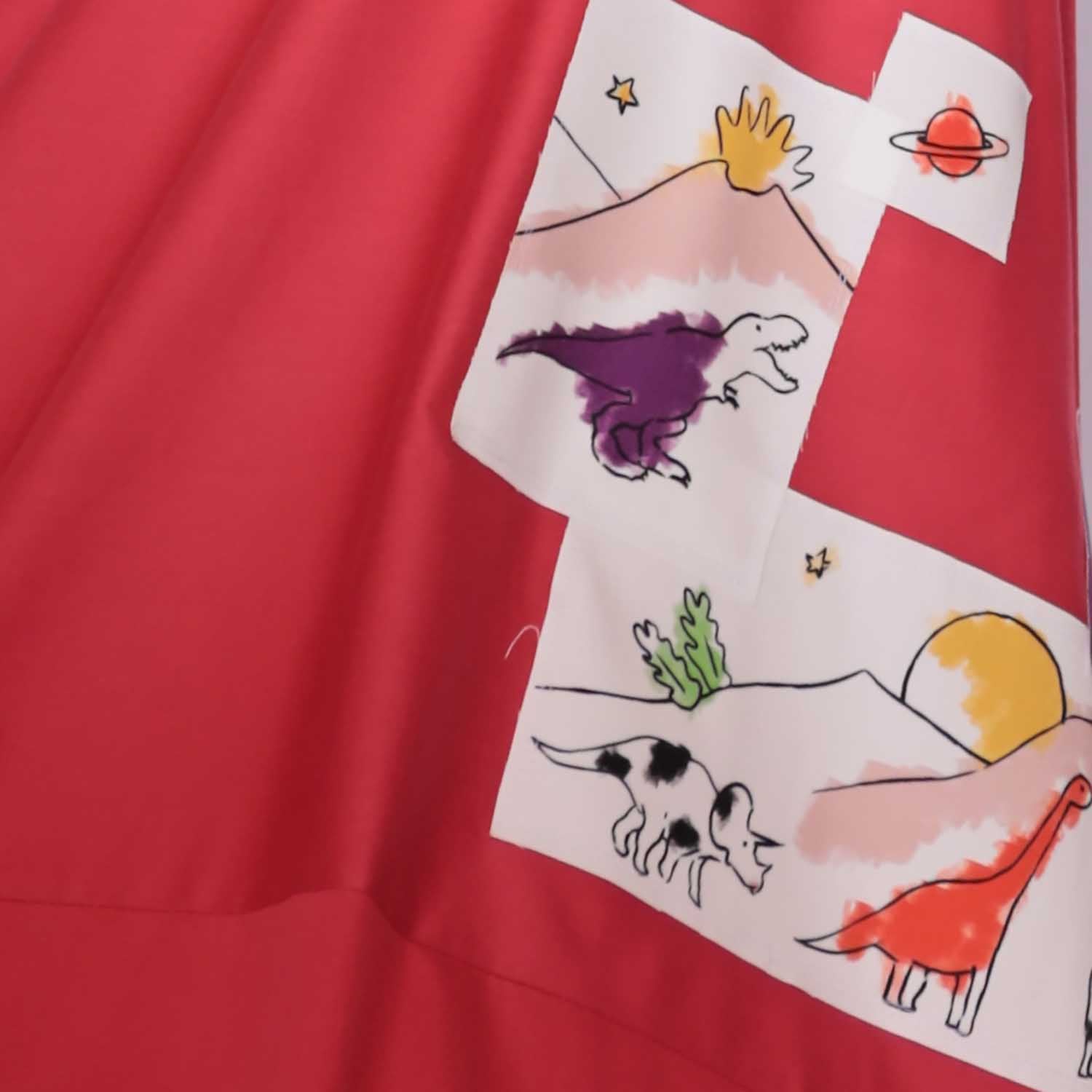 Red Zero-Waste Dress-4