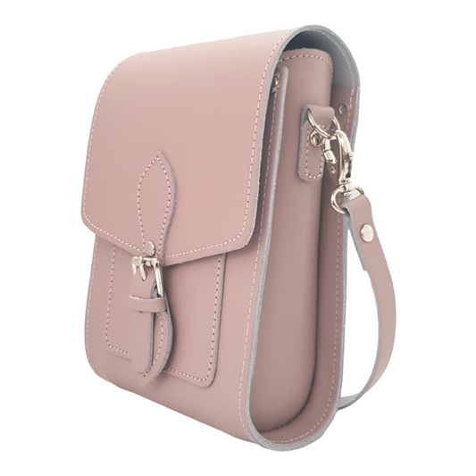 Handmade Leather Festival Phone Bag - Rose Quartz-0