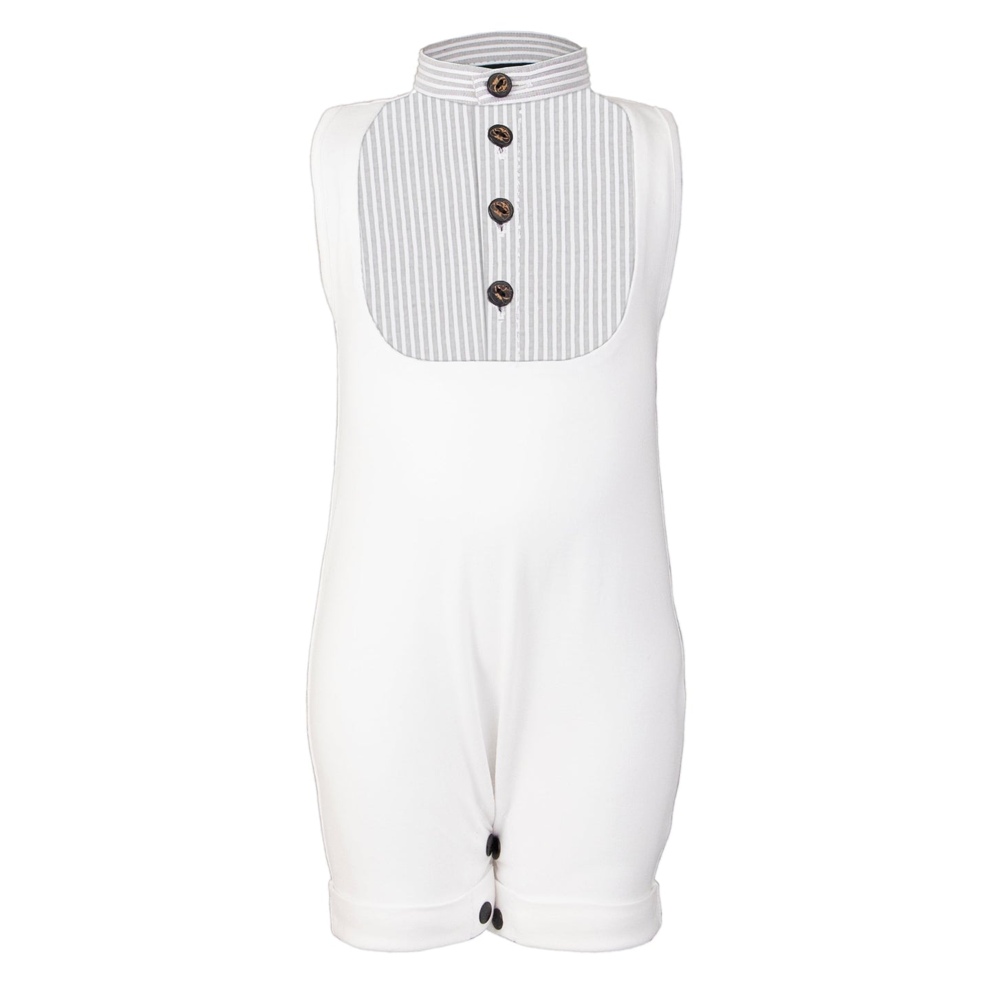 Baby Playsuit in White-0