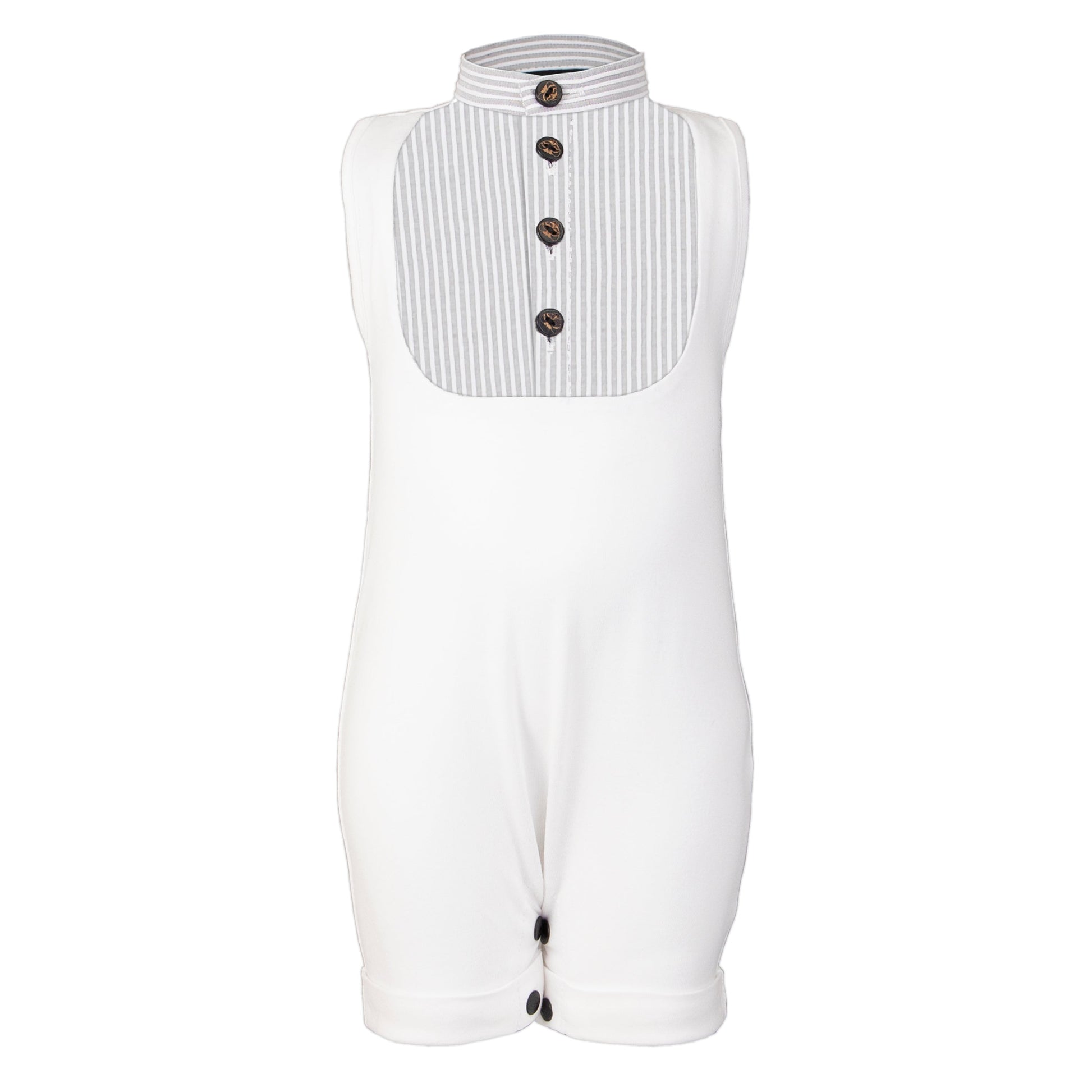 Baby Playsuit in White-0