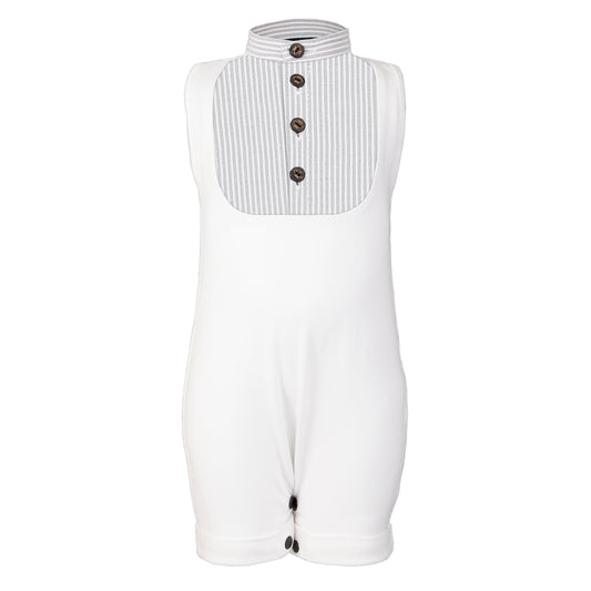 Baby Playsuit in White-0