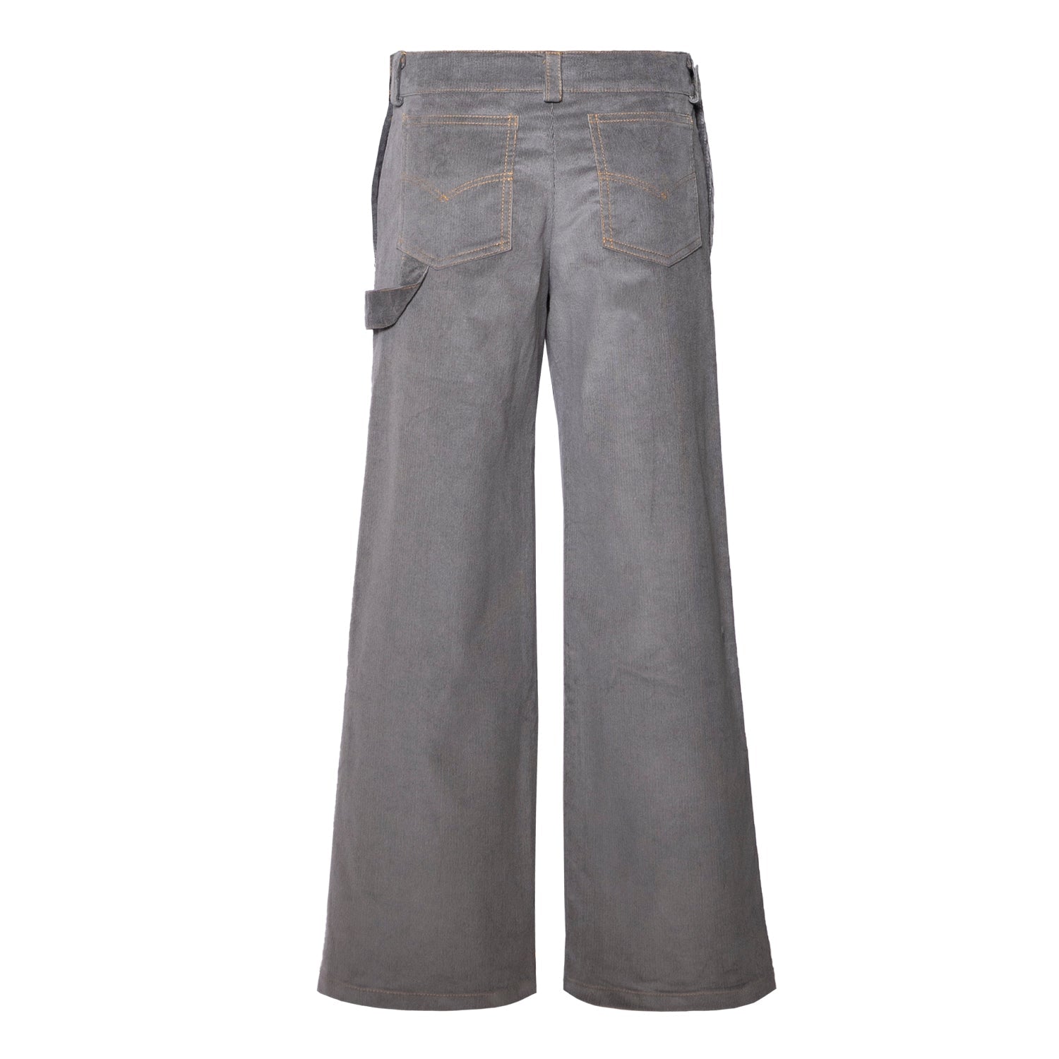 Kids Grey Velvet Pants-3