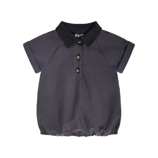 Baby Black Romper-0