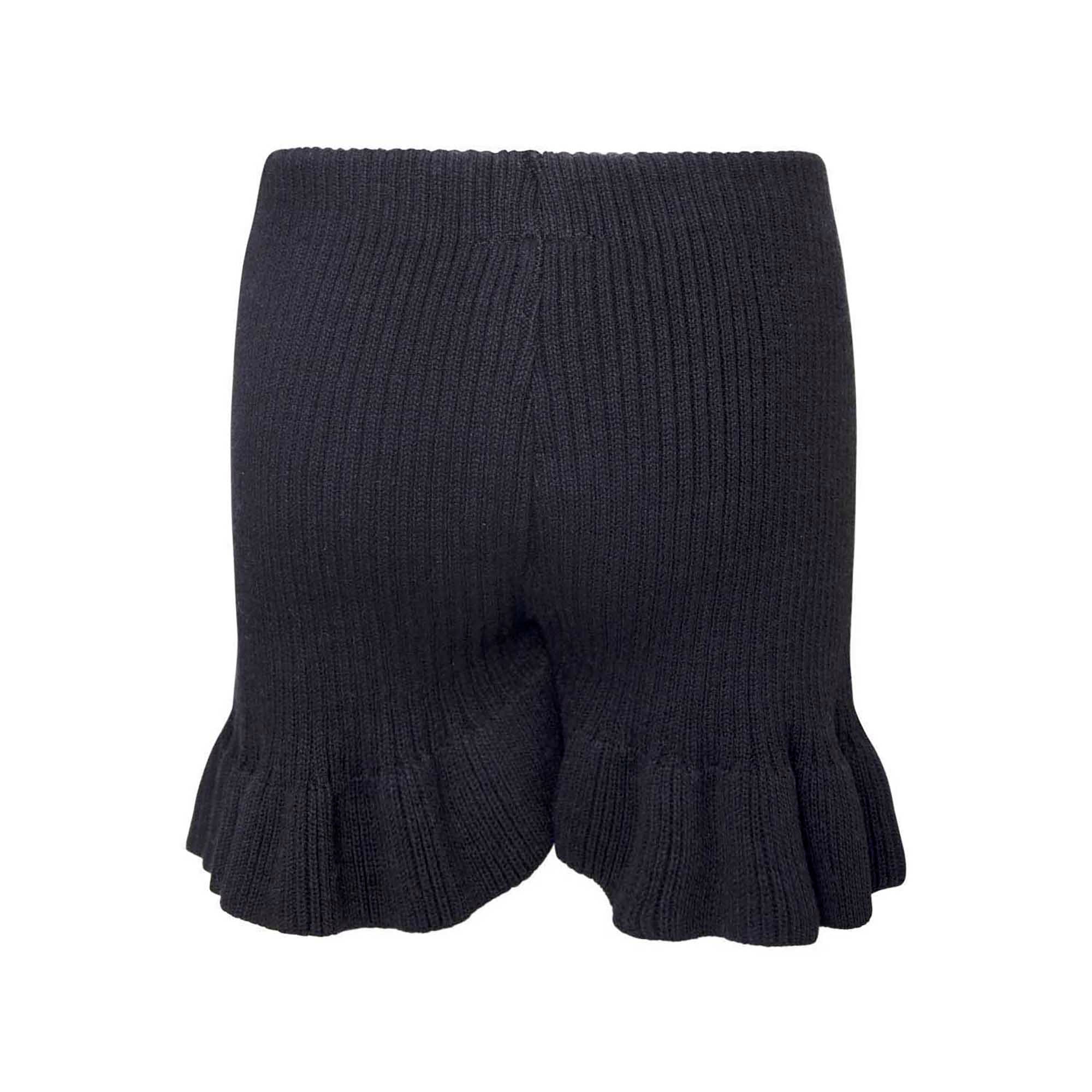 Black Knitted Beach Shorts-3
