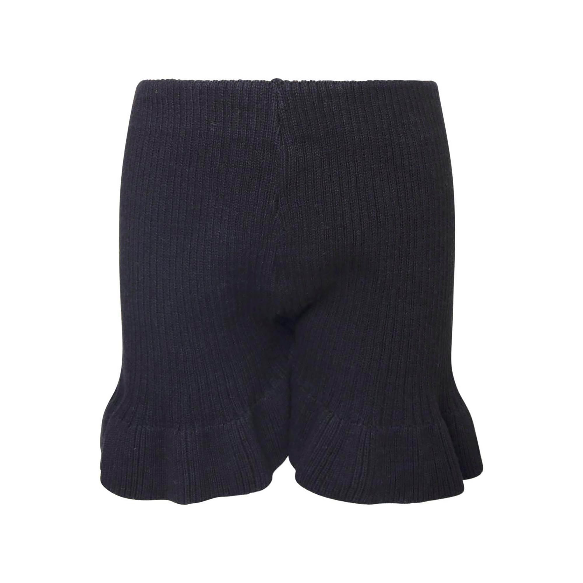 Black Knitted Beach Shorts-0