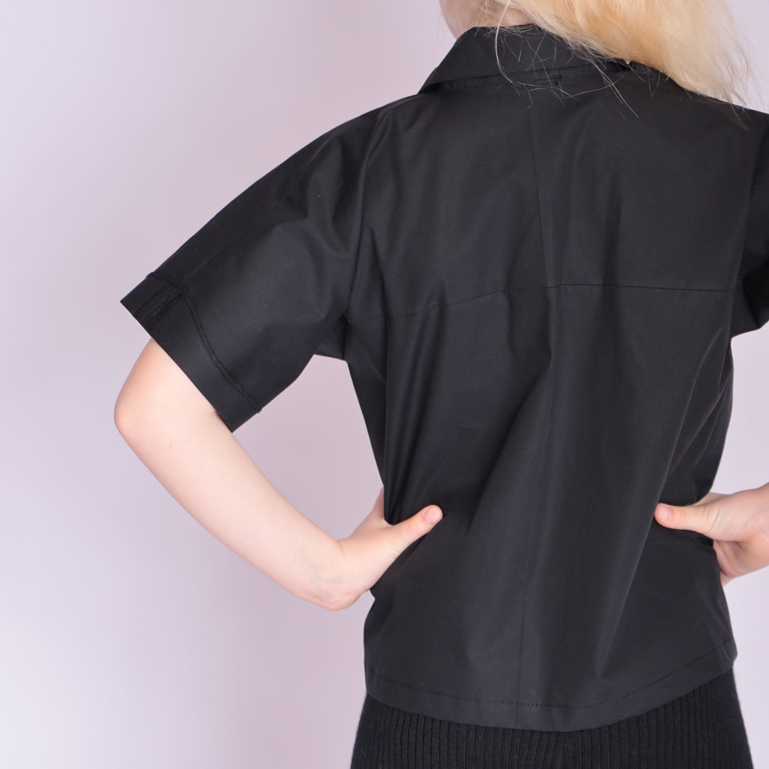 Zero Waste Black Designer Shirt for Boys and Girls-4