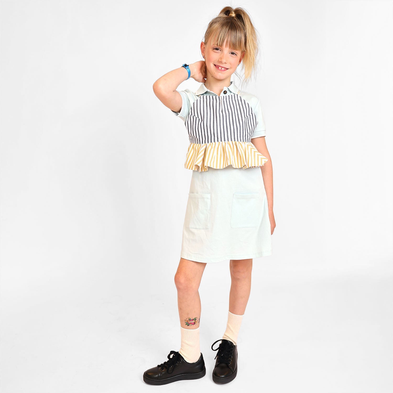 Striped Crop Top-1