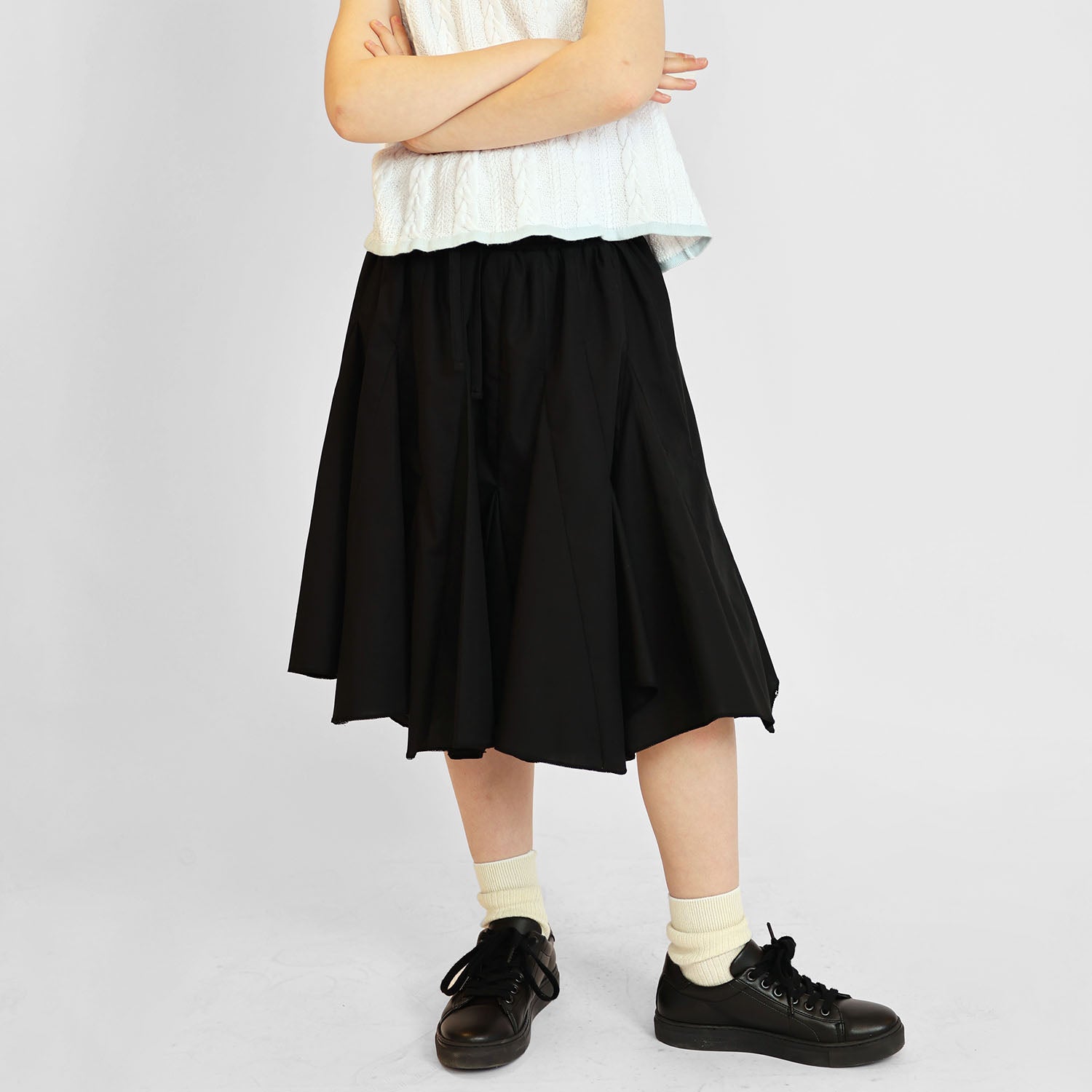 Zero Waste Black Flare Skirt-4