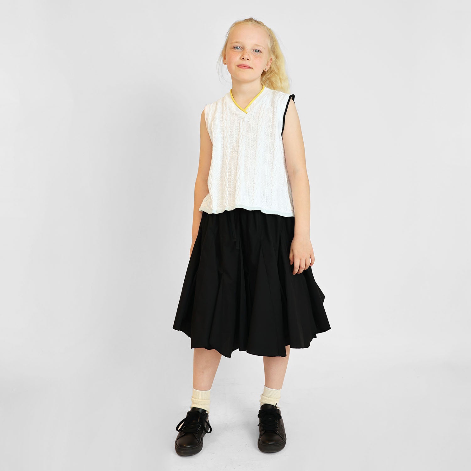 Zero Waste Black Flare Skirt-2