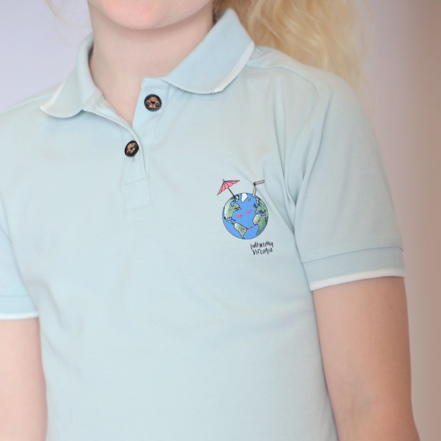 Blue Girls Polo Dress-3