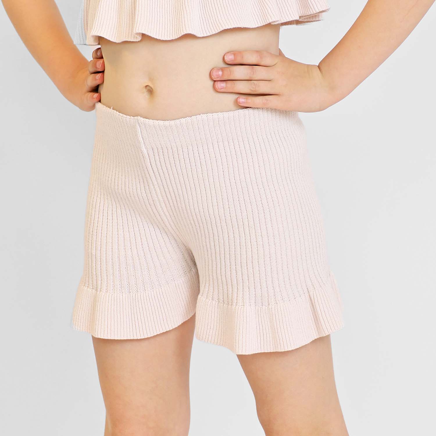 Pink Knitted Beach Shorts-4