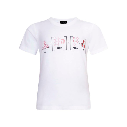 Infographics T-shirt with Raw Cotton Print for Kids-0