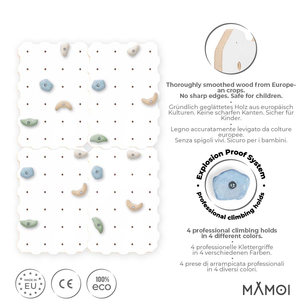 MAMOI® Climbing wall for kids, Wooden frame for toddlers, Play equipment with rock holds for toddler, Indoor baby and childrens frames montessori from age 3 years old-1