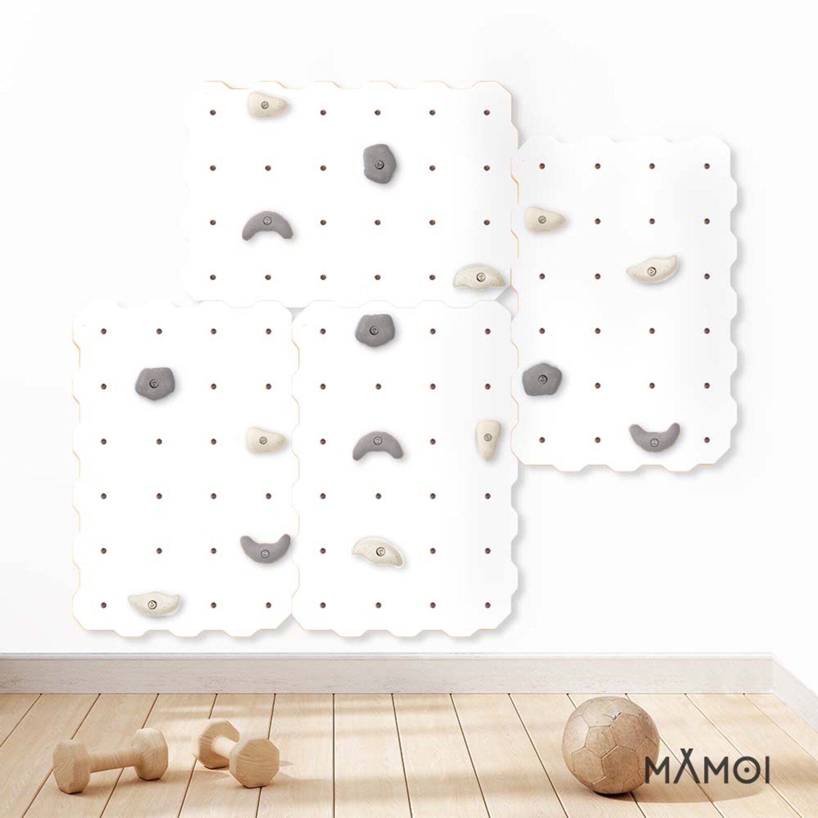 MAMOI® Climbing wall for kids, Wooden frame for toddlers, Play equipment for toddler, Indoor baby and childrens frames montessori from age 3 years old-4