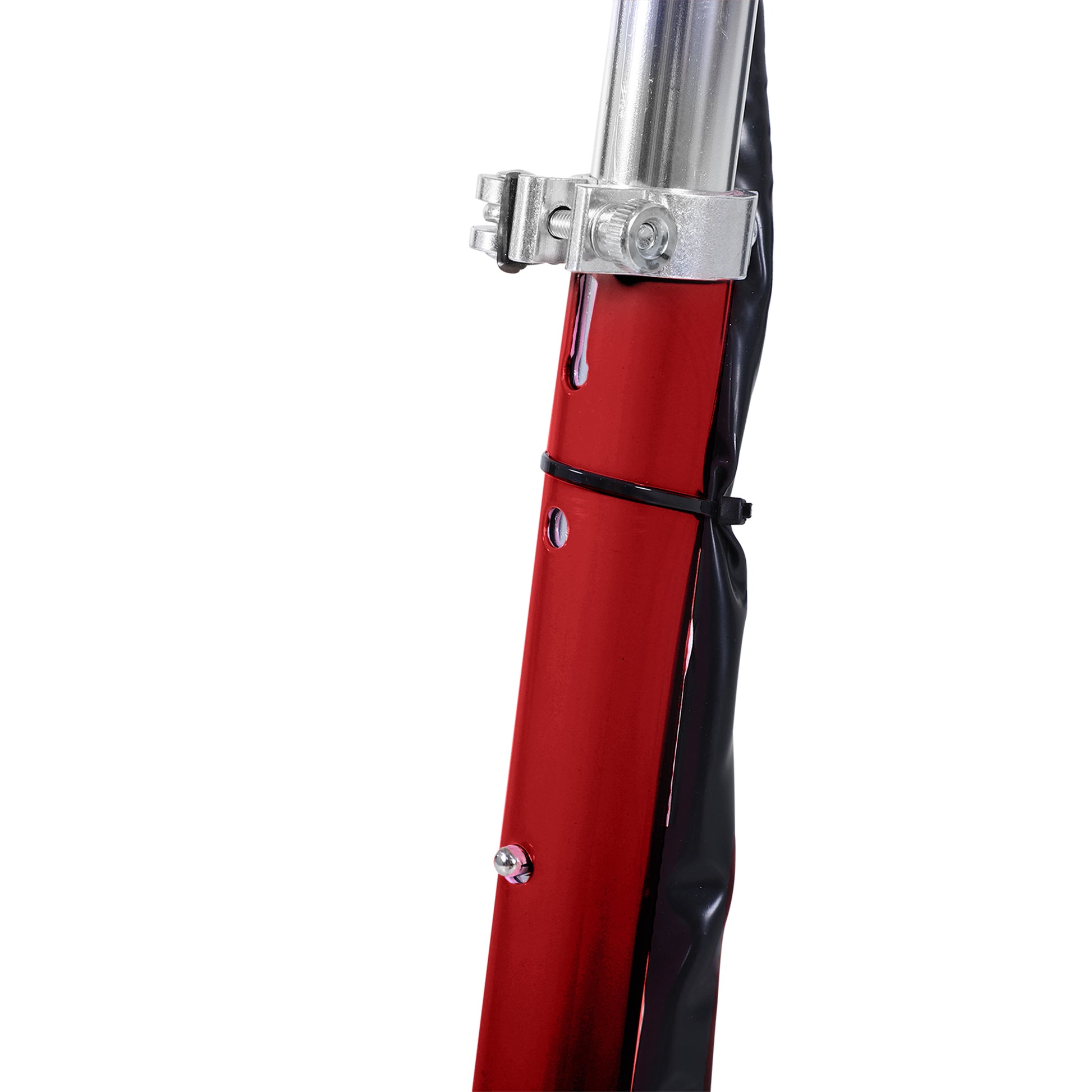 HOMCOM 120W Teens Foldable Kids Powered Scooters 24V Rechargeable Battery Adjustable Ride on Outdoor Toy in Red-7